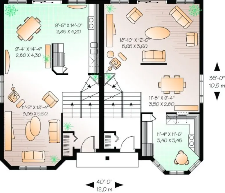 Main Floor Plan for House Plan #142902