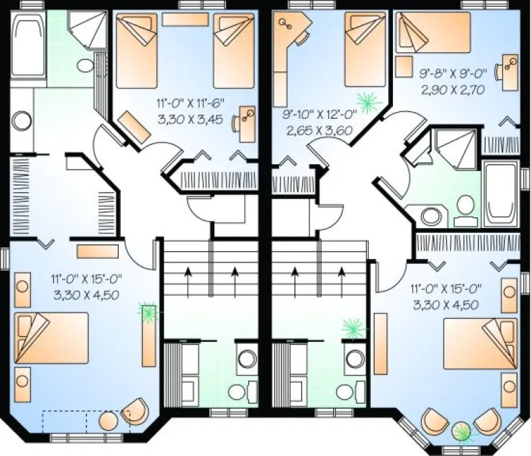 Second Floor Plan for House Plan #142902