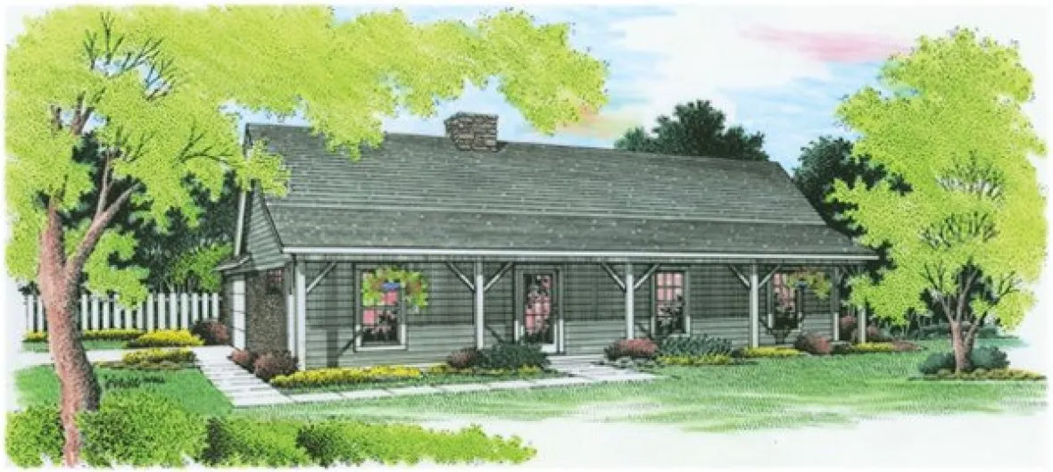 Full Rendering for House Plan #489011