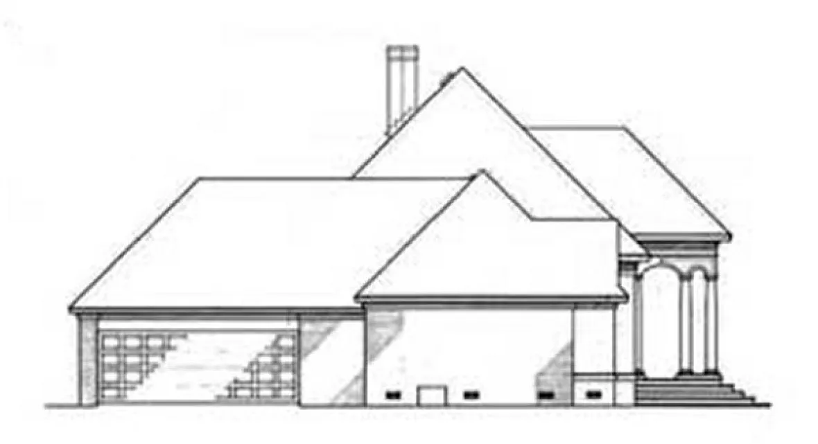 Left Elevation for House Plan #482971