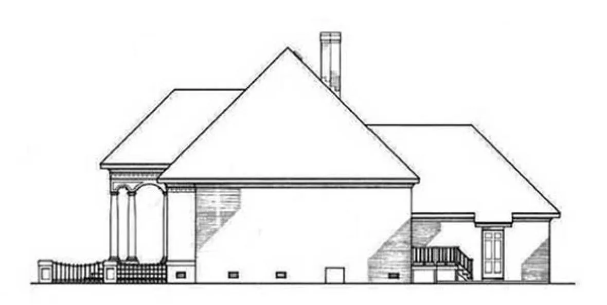 Right Elevation for House Plan #482971