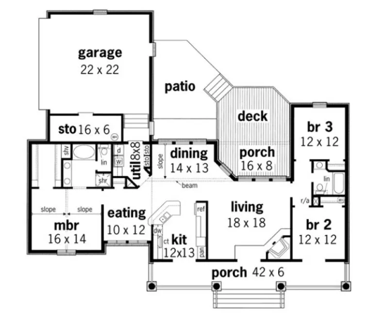 Main Floor Plan for House Plan #482061