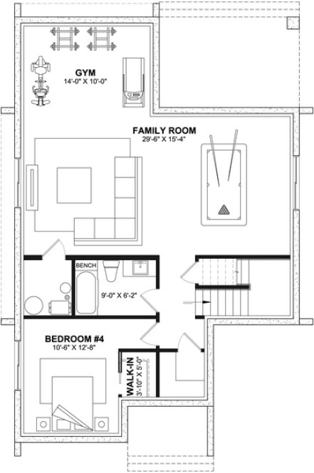 Basement Plan for House Plan #143373