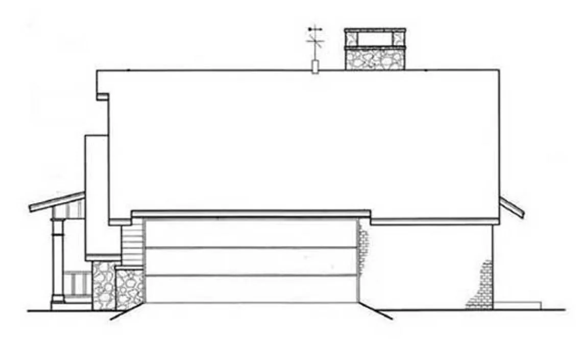 Right Elevation for House Plan #487061