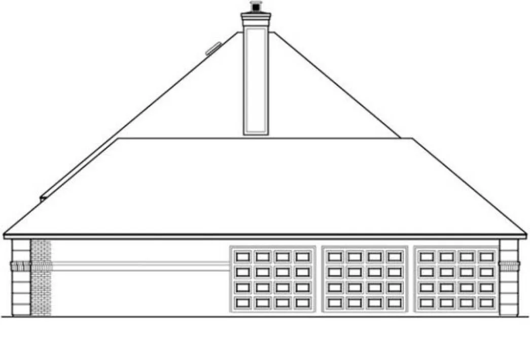 Left Elevation for House Plan #484072