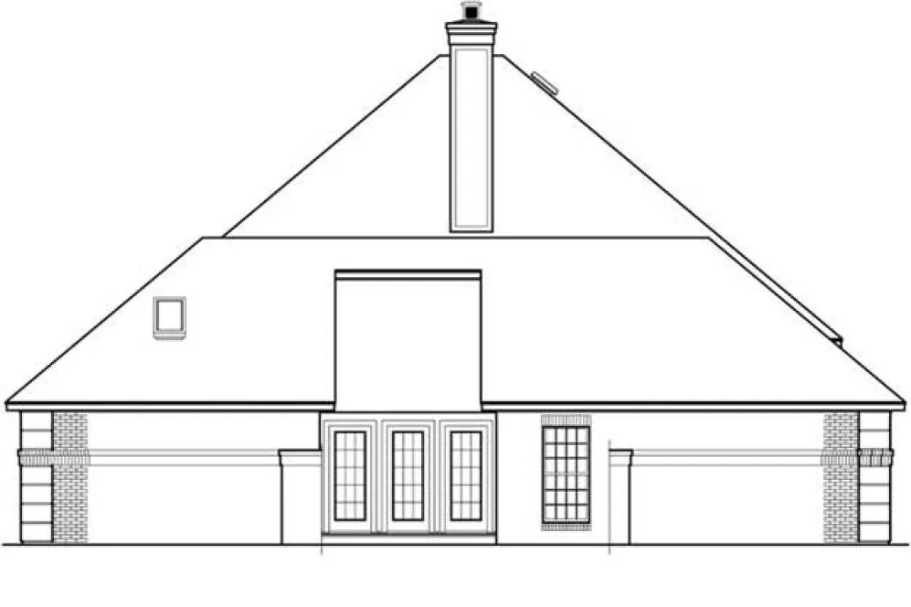 Right Elevation for House Plan #484072