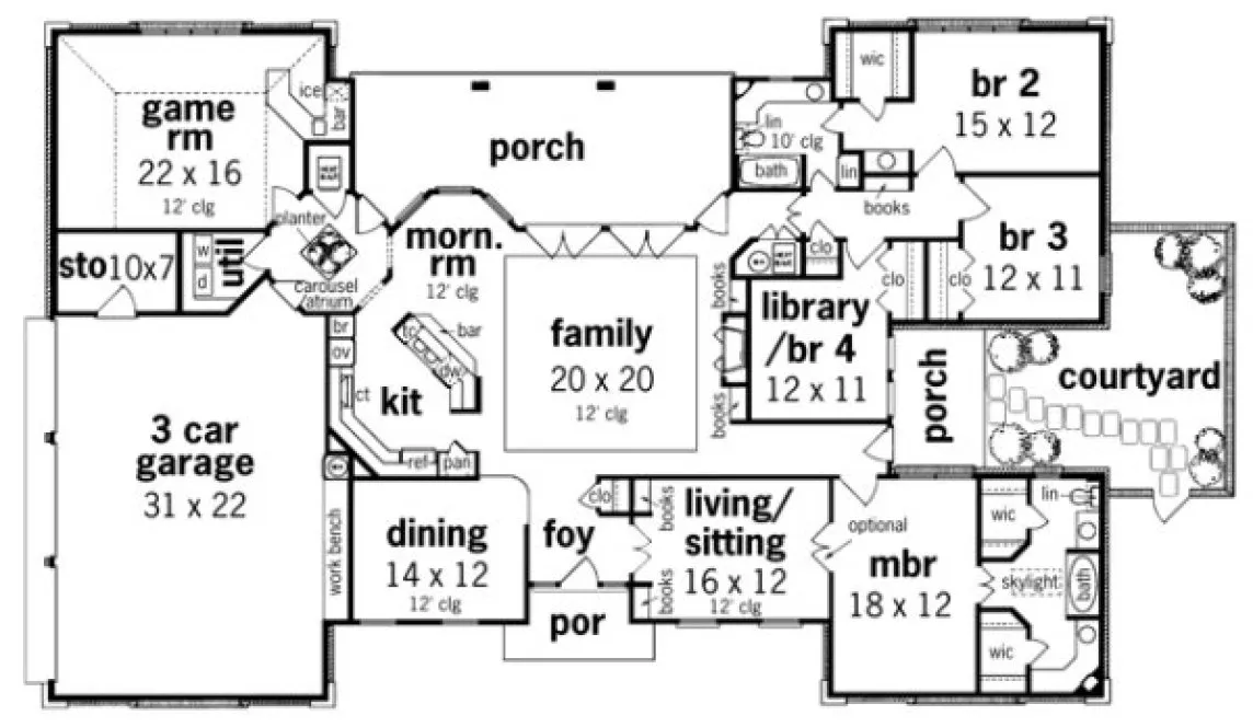 Main Floor Plan for House Plan #484072