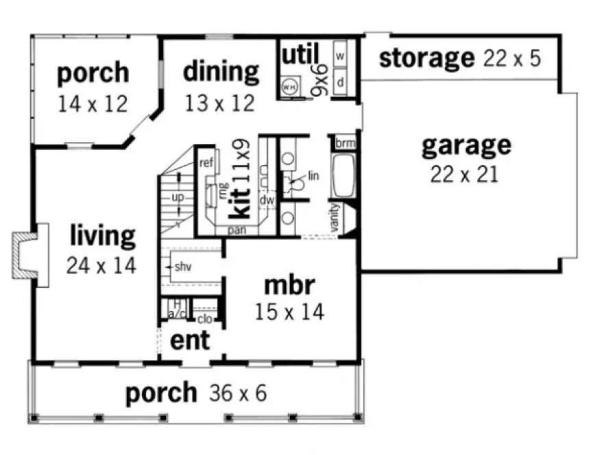Main Floor Plan for House Plan #486261
