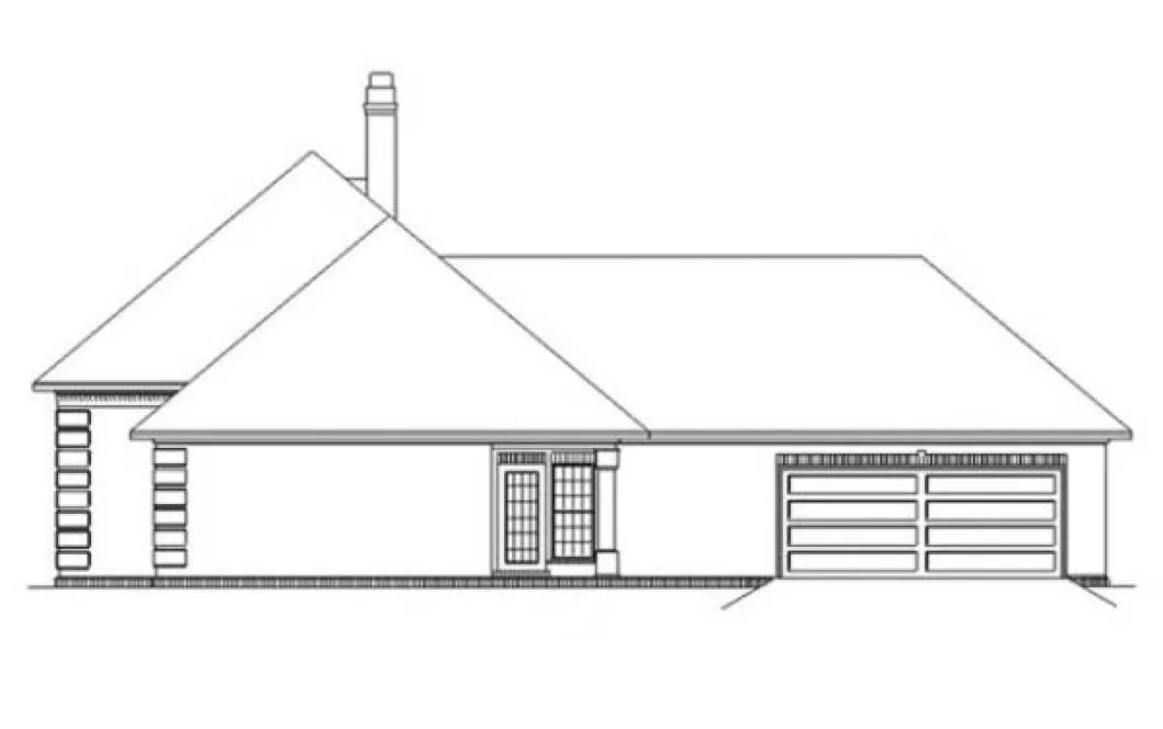 Right Elevation for House Plan #489002