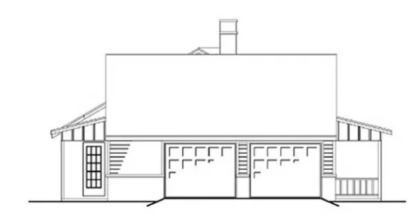 Left Elevation for House Plan #488081