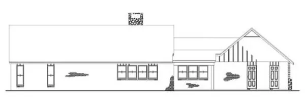Rear Elevation for House Plan #488081