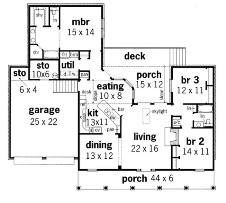 Main Floor Plan for House Plan #486281