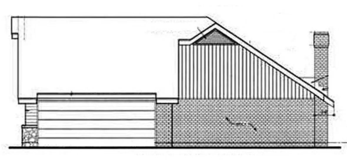 Right Elevation for House Plan #480141
