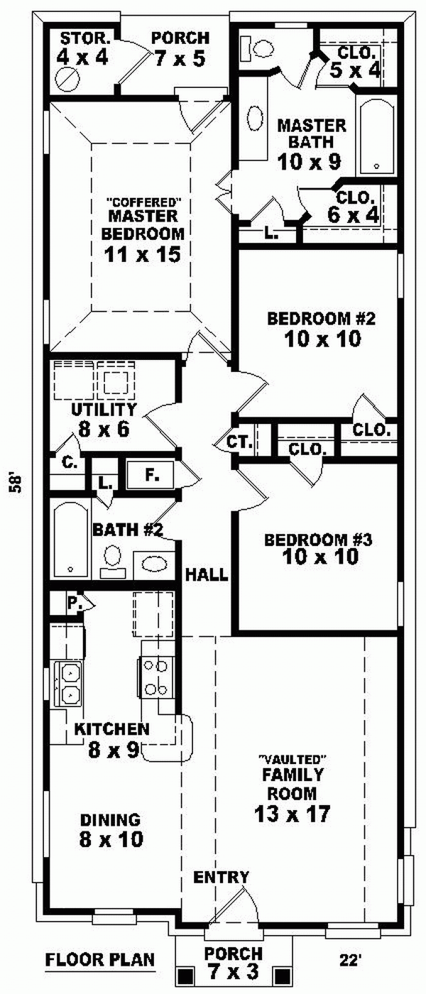 Main Floor Plan for House Plan #490211