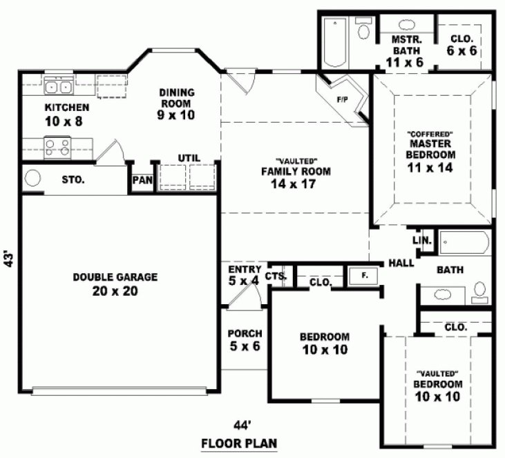 Main Floor Plan for House Plan #495411