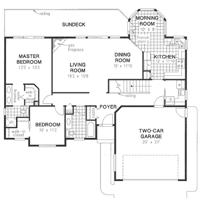 Main Floor Plan for House Plan #132209