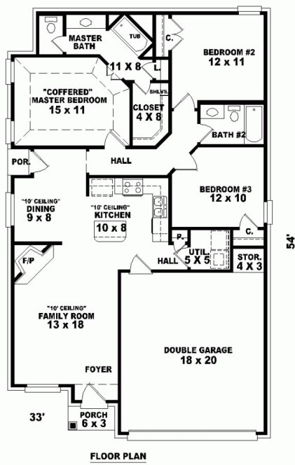 Main Floor Plan for House Plan #497621