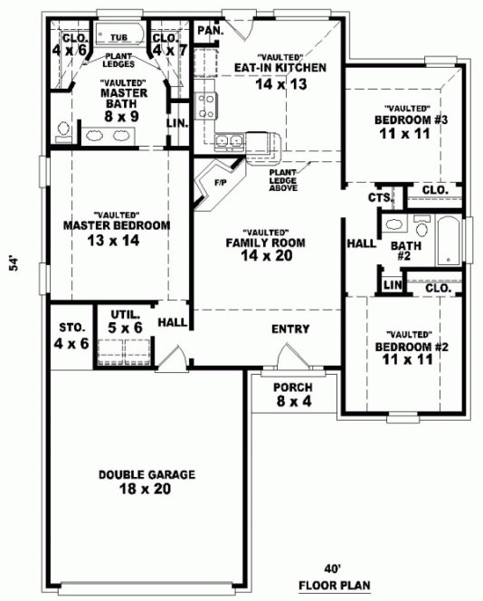 Main Floor Plan for House Plan #490031