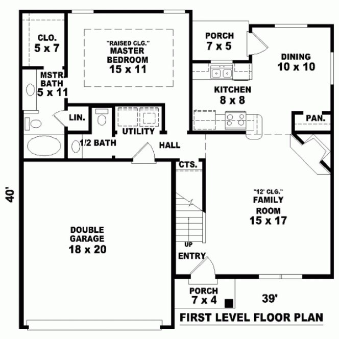 Main Floor Plan for House Plan #499290