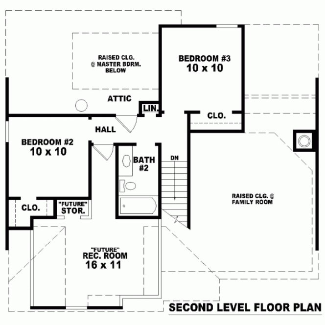 Second Floor Plan for House Plan #499290