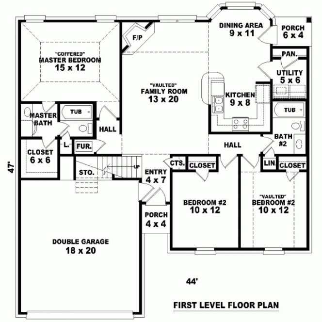 Main Floor Plan for House Plan #498431