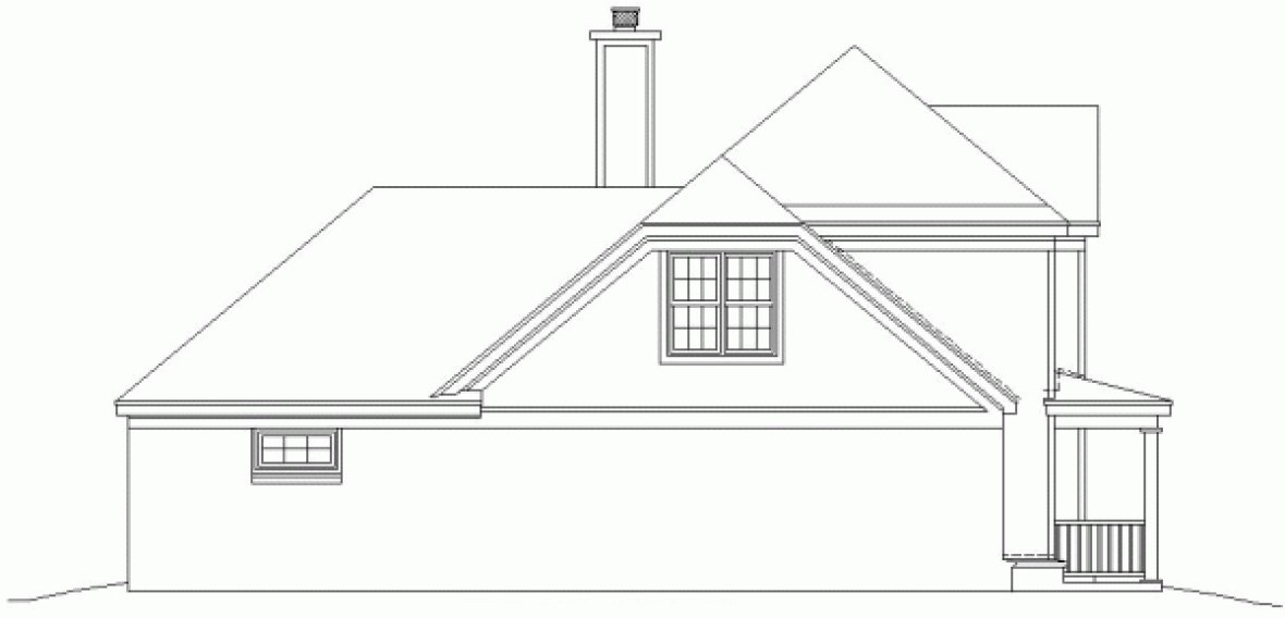 Left Elevation for House Plan #492521