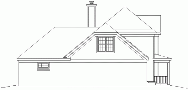 Left Elevation for House Plan #492521