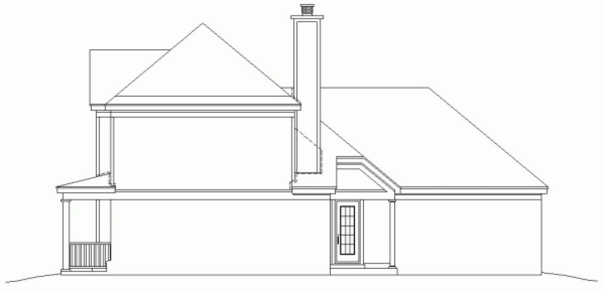 Right Elevation for House Plan #492521