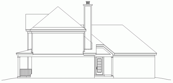 Right Elevation for House Plan #492521