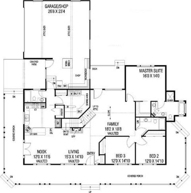 Main Floor Plan for House Plan #160200