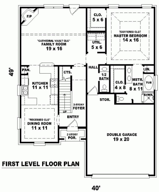 Main Floor Plan for House Plan #490231