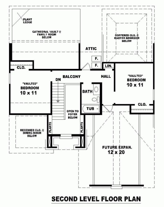 Second Floor Plan for House Plan #490231