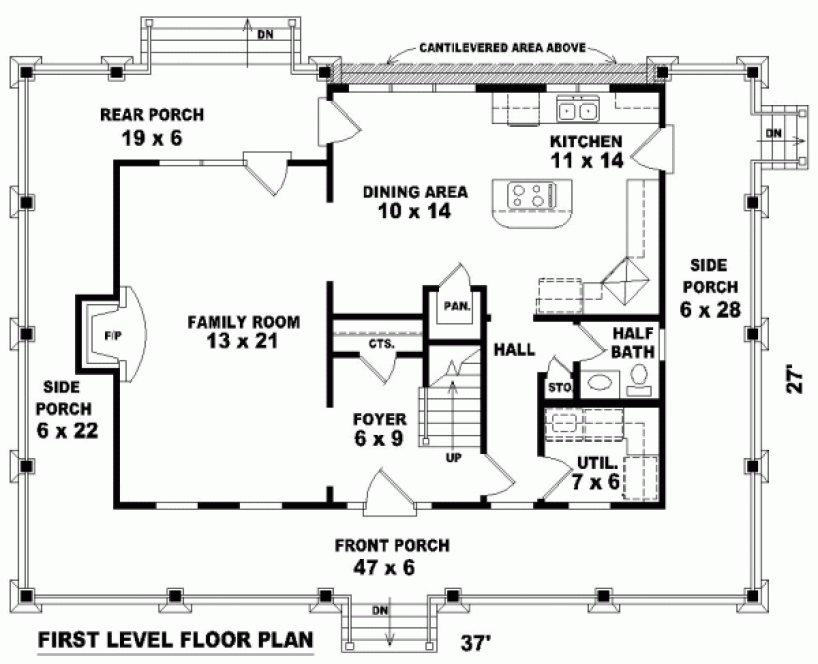 Main Floor Plan for House Plan #490680