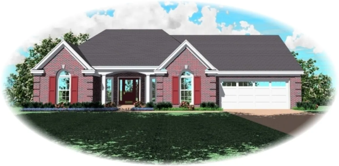 Full Rendering for House Plan #492081