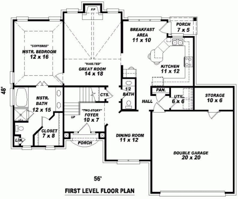 Main Floor Plan for House Plan #490041