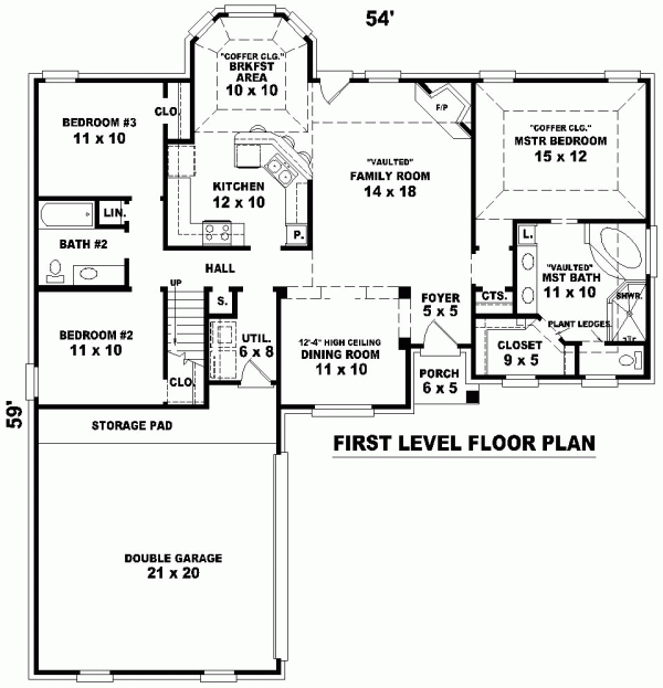 Main Floor Plan for House Plan #499951
