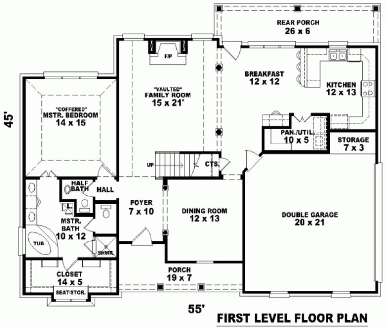 Main Floor Plan for House Plan #494941