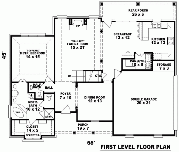 Main Floor Plan for House Plan #494941