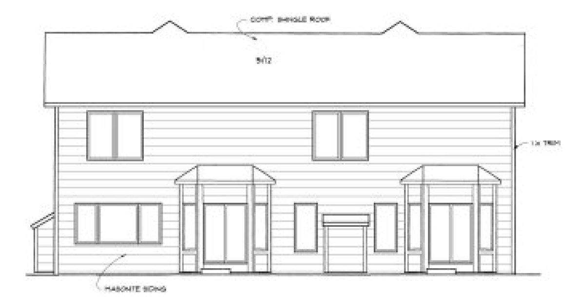 Rear Elevation for House Plan #358482