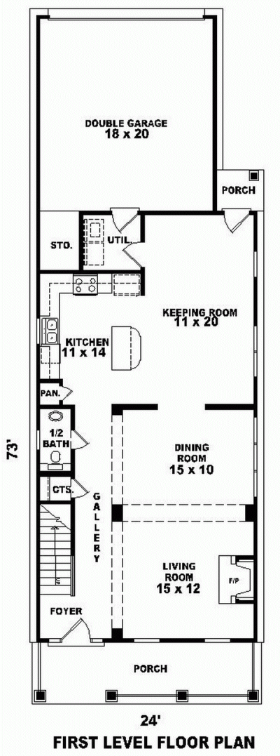 Main Floor Plan for House Plan #499201