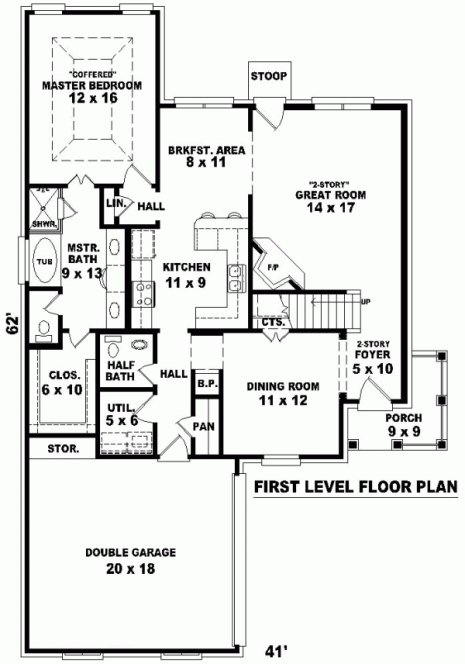 Main Floor Plan for House Plan #494931