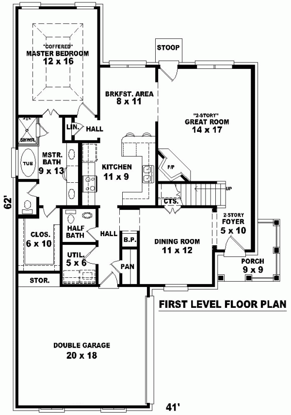 Main Floor Plan for House Plan #494931