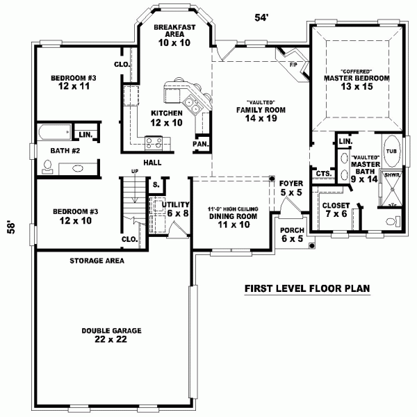 Main Floor Plan for House Plan #499961