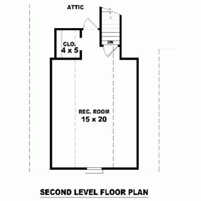 Second Floor Plan for House Plan #499961