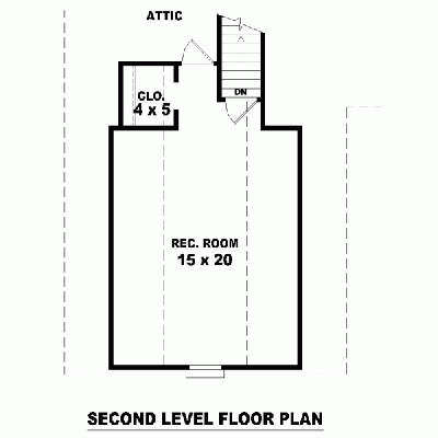 Second Floor Plan for House Plan #499961