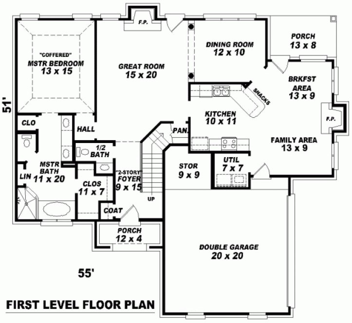 Main Floor Plan for House Plan #499441