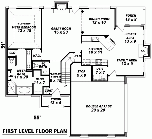 Main Floor Plan for House Plan #499441