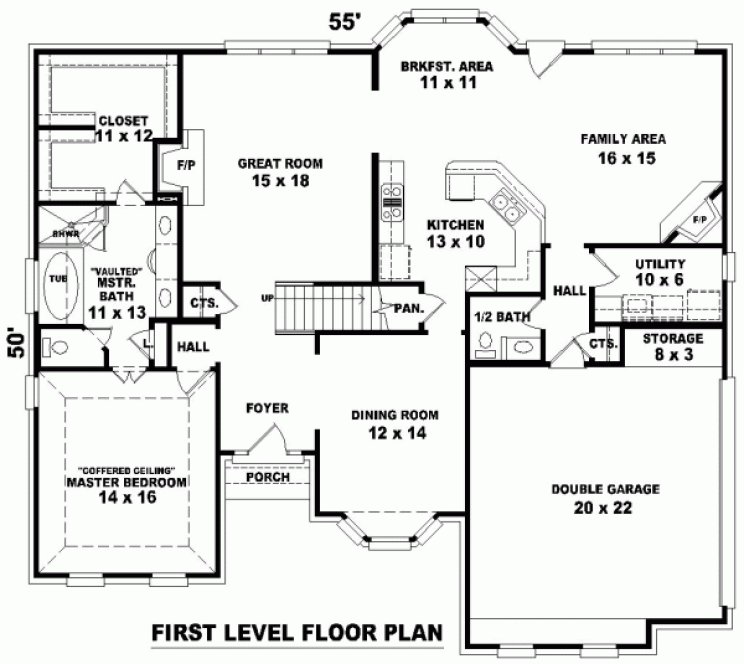 Main Floor Plan for House Plan #494981