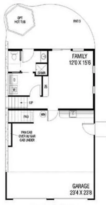 Basement Plan for House Plan #160400