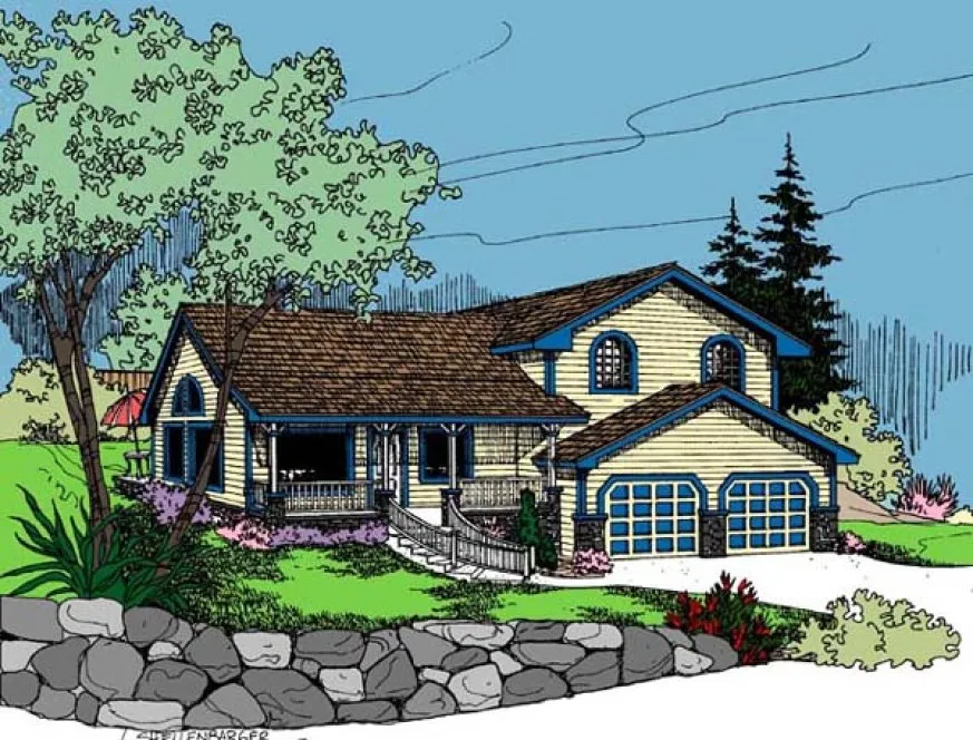 Full Rendering for House Plan #160400